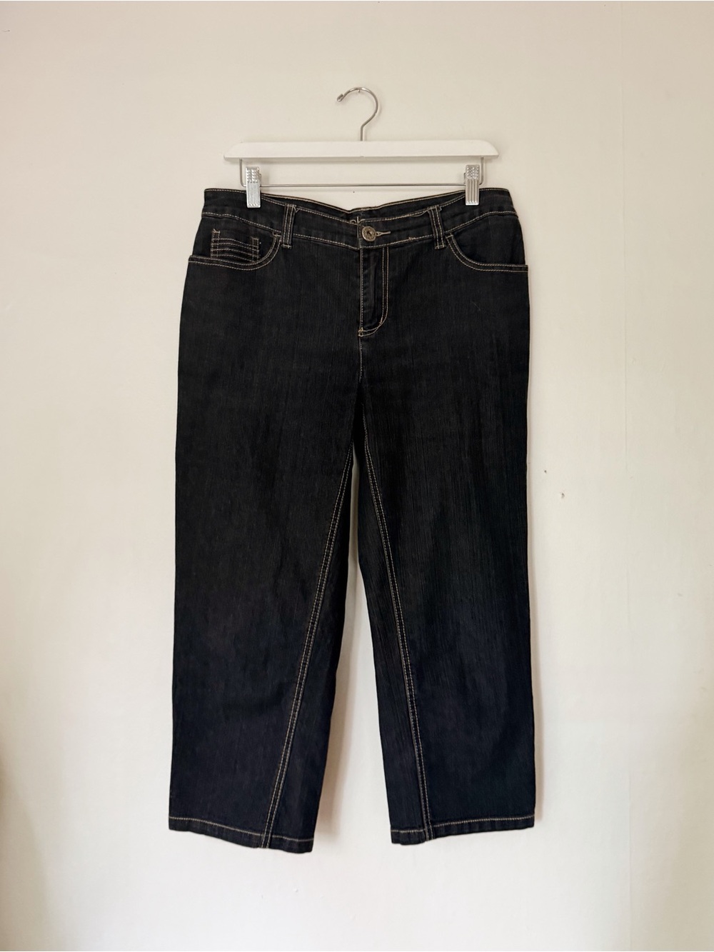 Denim Y2K Slim Capri Pants